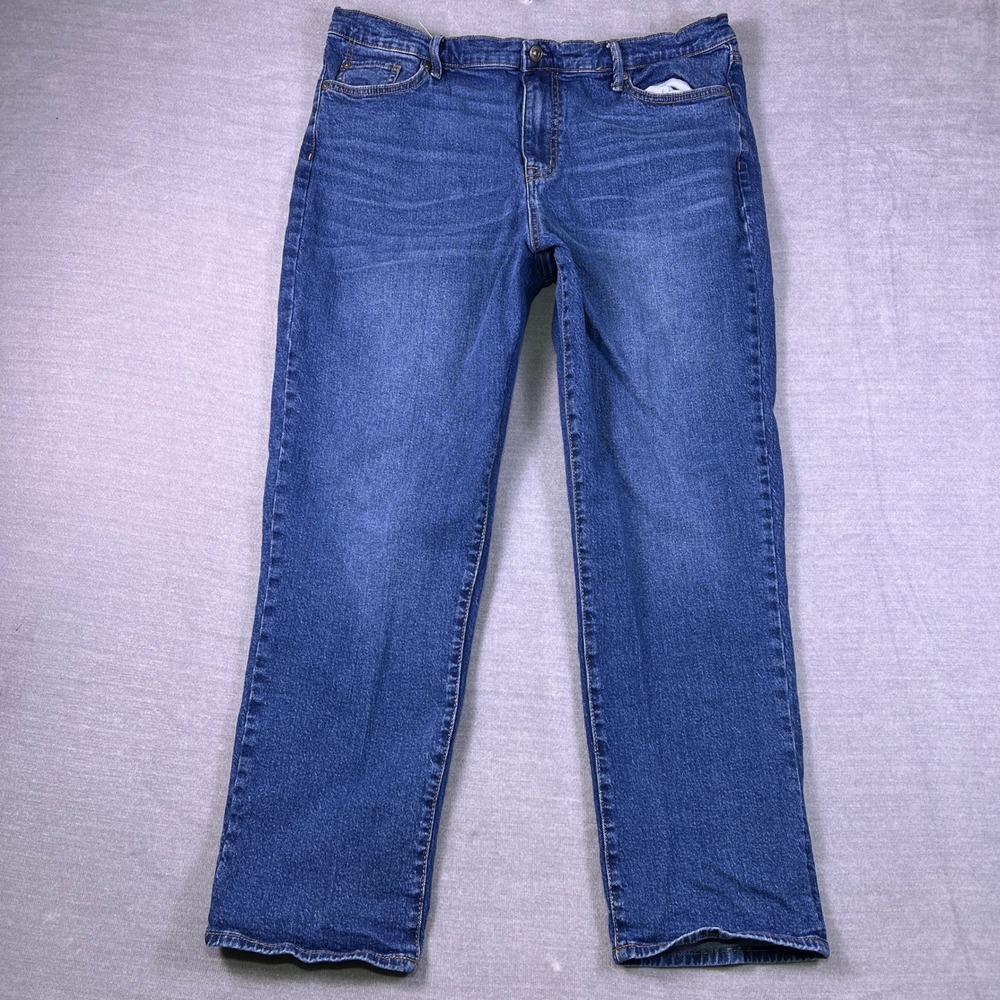 Gloria Vanderbilt Boyfriend Mid Rise Jeans‎ Women 16 Blue Cotton Blend Denim